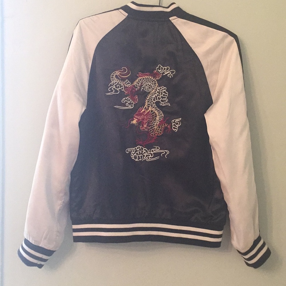 Silence + Noise Embroidered Souvenir Bomber Jacket
